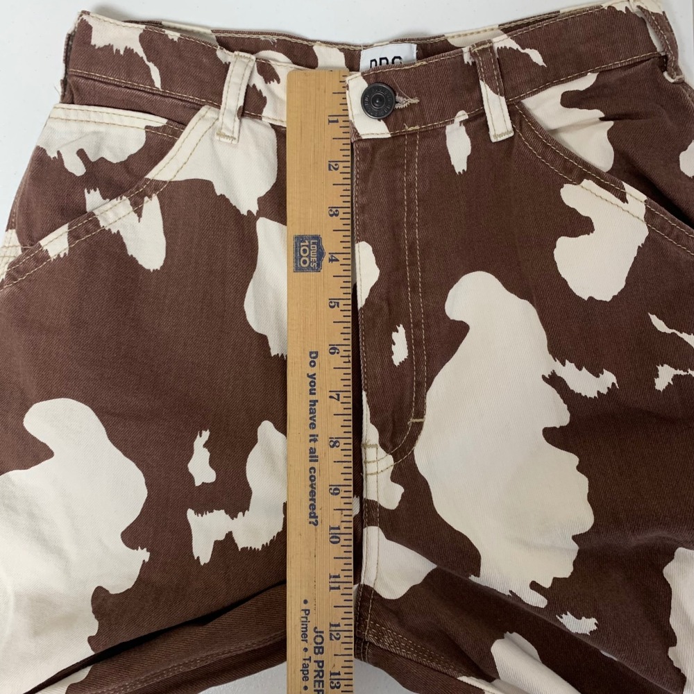 BDG Carpenter Pants Womens W27 Brown Cow Print Juno High Rise Wide Leg Utility - Picture 8 of 12